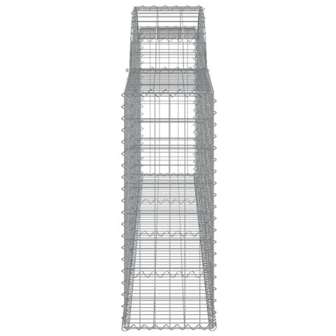 Kosze gabionowe, 17 szt, 300x30x80/100 cm, galwanizowane żelazo