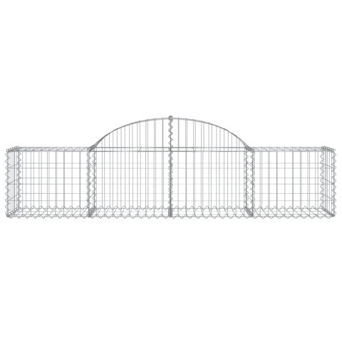 Kosze gabionowe, 18 szt, 200x50x40/60 cm, galwanizowane żelazo