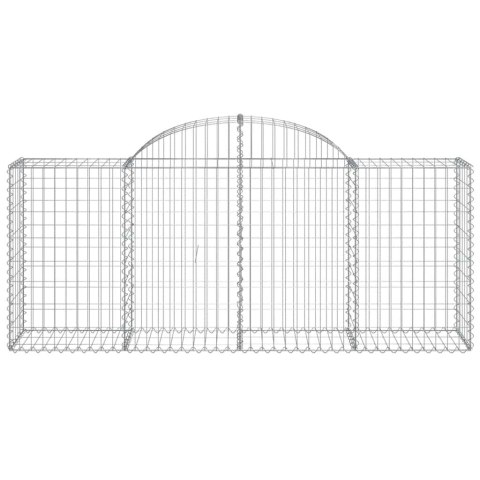 Kosze gabionowe, 25 szt, 200x50x80/100 cm, galwanizowane żelazo