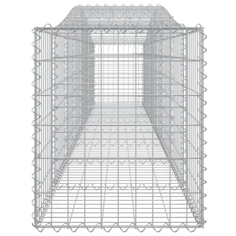 Kosze gabionowe, 25 szt, 400x50x60/80 cm, galwanizowane żelazo