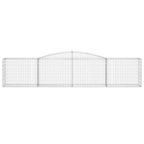 Kosze gabionowe, 25 szt, 400x50x80/100 cm, galwanizowane żelazo