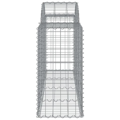 Kosze gabionowe, 40 szt, 200x50x80/100 cm, galwanizowane żelazo