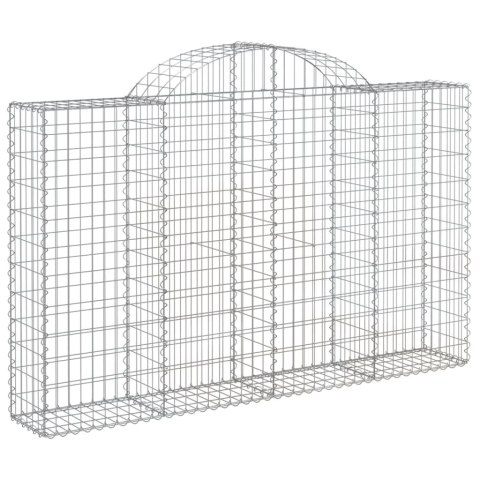 Kosze gabionowe, 6 szt, 200x30x120/140 cm, galwanizowane żelazo