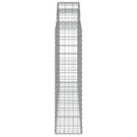 Kosze gabionowe, 6 szt, 200x30x120/140 cm, galwanizowane żelazo