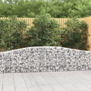 VidaXL Kosze gabionowe, 6 szt, 400x30x60/80 cm, galwanizowane żelazo