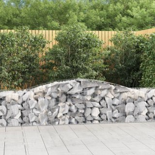 Kosze gabionowe, 7 szt, 400x50x60/80 cm, galwanizowane żelazo