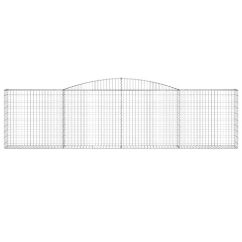 Kosze gabionowe, 8 szt, 400x30x100/120 cm, galwanizowane żelazo