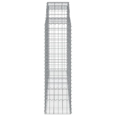 Kosze gabionowe, 9 szt, 200x50x140/160 cm, galwanizowane żelazo