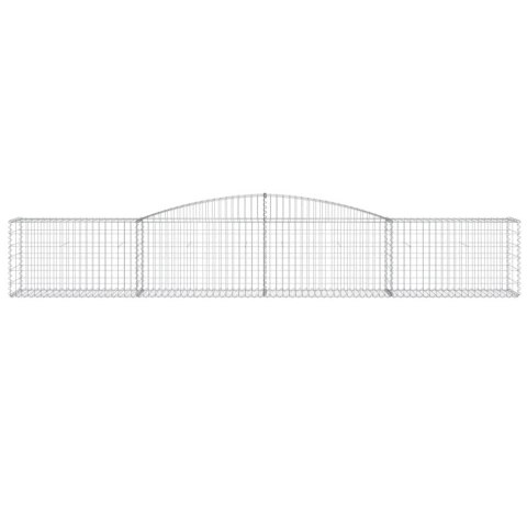 Kosze gabionowe, 9 szt, 400x50x60/80 cm, galwanizowane żelazo
