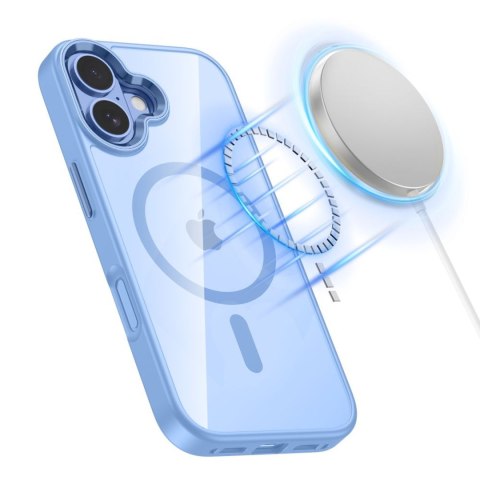 Etui pokrowiec na iPhone 17 MagMat MagSafe - przezroczysto niebieski