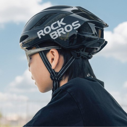 Kask rowerowy lekki 58-62 cm - czarny