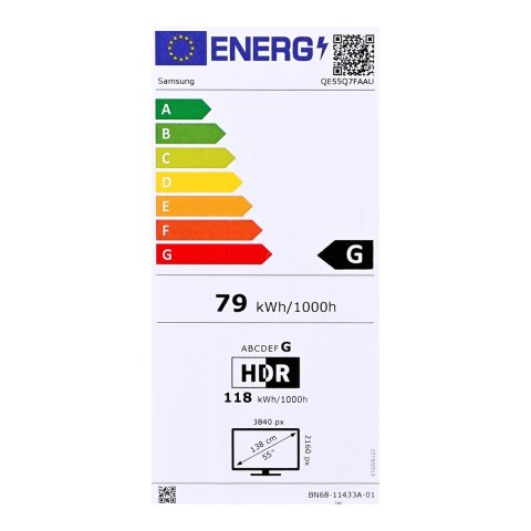 Telewizor SAMSUNG QE55Q7F4A QLED 55" 4K Ultra HD Tizen Dolby Atmos DVB-T2 Czarny