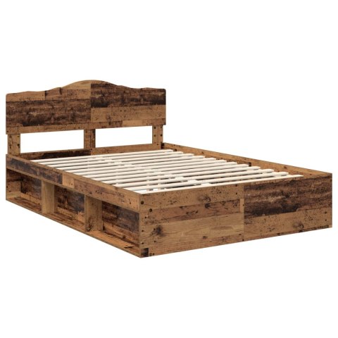 Ramka łóżka Stare drewno 150 x 200 cm Lite drewno sosnowe