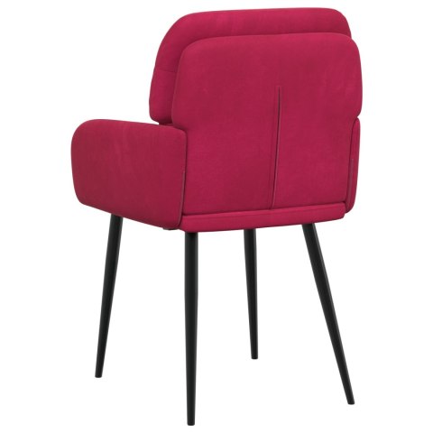 Krzesła jadalne 4 pcs Welur Czerwone wino 59 x 59,5 x 90 cm