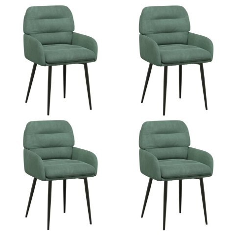 Krzesła jadalne 4 pcs Welur Zielony morski 59 x 59,5 x 90 cm