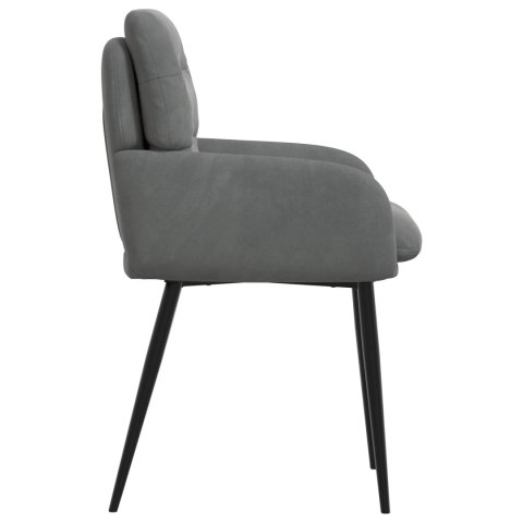 Krzesła jadalne 4 pcs Welur ciemnoszary 59 x 59,5 x 90 cm