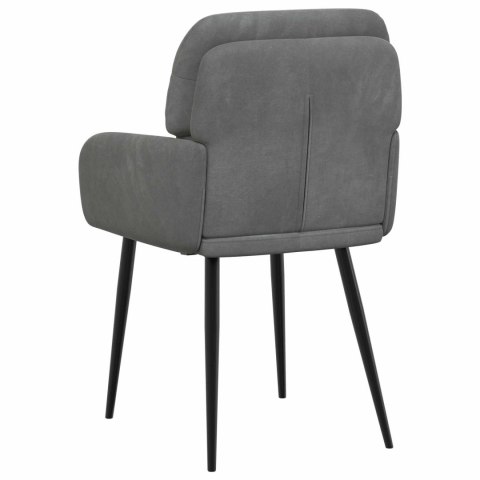 Krzesła jadalne 4 pcs Welur ciemnoszary 59 x 59,5 x 90 cm
