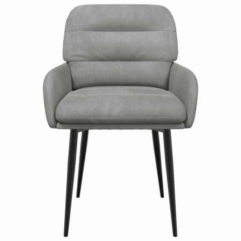 Krzesła jadalne 4 pcs Welur jasnoszary 59 x 59,5 x 90 cm