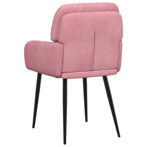 Krzesła jadalne 4 pcs Welur różowy 59 x 59,5 x 90 cm