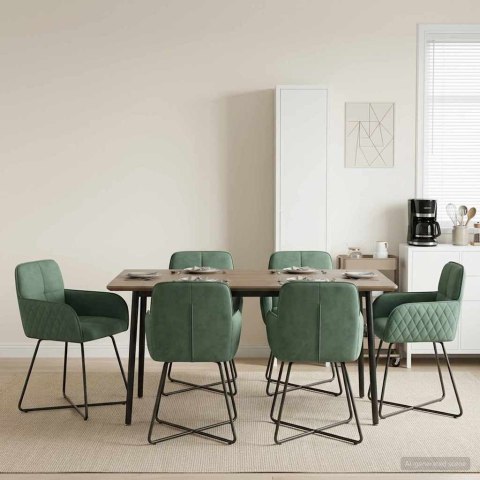 Krzesła jadalne 6 pcs Welur Zielony morski 59 x 56,5 x 86 cm