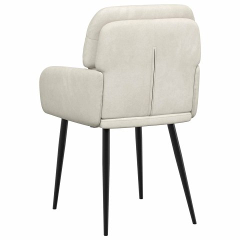 Krzesła jadalne 6 pcs Welur kremowy 59 x 59,5 x 90 cm