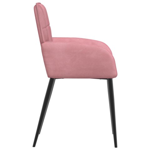 Krzesła jadalne 6 pcs Welur różowy 57 x 50 x 85 cm