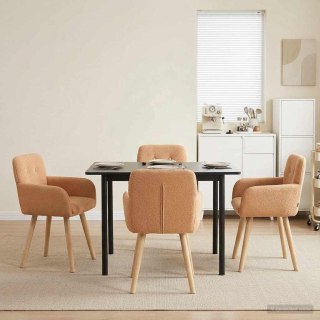 Krzesła jadalne 4 pcs Bouclé Beżowy 59 x 57 x 85 cm