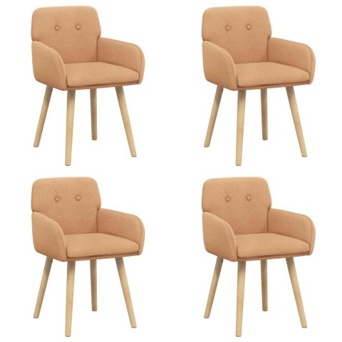 Krzesła jadalne 4 pcs Bouclé Beżowy 59 x 57 x 85 cm