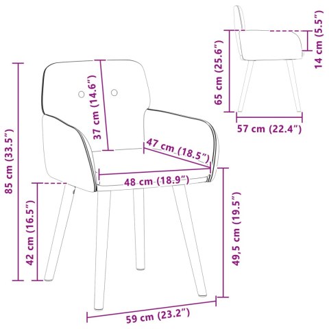 Krzesła jadalne 4 pcs Bouclé Beżowy 59 x 57 x 85 cm