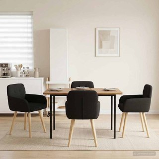 Krzesła jadalne 4 pcs Bouclé Czarny 59 x 57 x 85 cm
