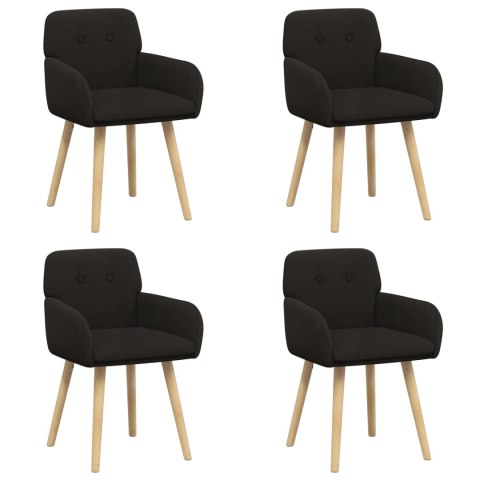 Krzesła jadalne 4 pcs Bouclé Czarny 59 x 57 x 85 cm