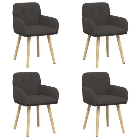 Krzesła jadalne 4 pcs Bouclé ciemnoszary 59 x 57 x 85 cm