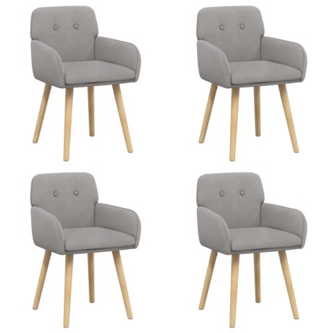 Krzesła jadalne 4 pcs Bouclé jasnoszary 59 x 57 x 85 cm