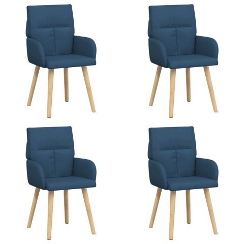 Krzesła jadalne 4 pcs tkanina niebieski 60 x 56 x 96 cm
