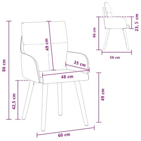 Krzesła jadalne 4 pcs tkanina niebieski 60 x 56 x 96 cm