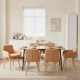 Krzesła jadalne 6 pcs Bouclé Beżowy 59 x 57 x 85 cm