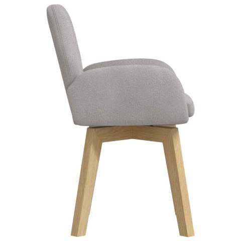 Krzesła jadalne 6 pcs Bouclé jasnoszary 59 x 57 x 85 cm