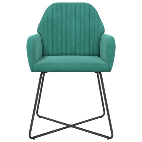 Krzesła jadalne 6 pcs Welur Turkusowy 55 x 50 x 84 cm