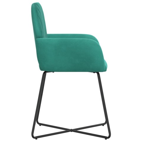 Krzesła jadalne 6 pcs Welur Turkusowy 55 x 50 x 84 cm