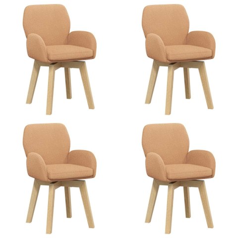 Obrotowe krzesła jadalniane 4 pcs Bouclé Beżowy 54 x 58 x 87 cm