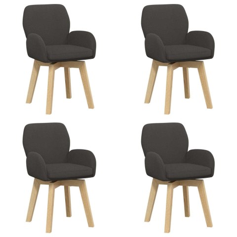 Obrotowe krzesła jadalniane 4 pcs Bouclé ciemnoszary