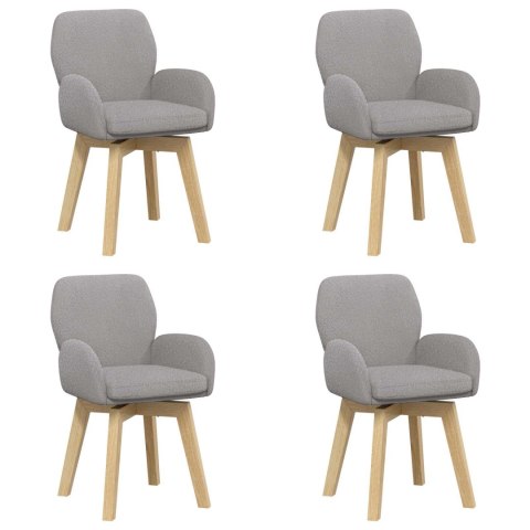 Obrotowe krzesła jadalniane 4 pcs Bouclé jasnoszary