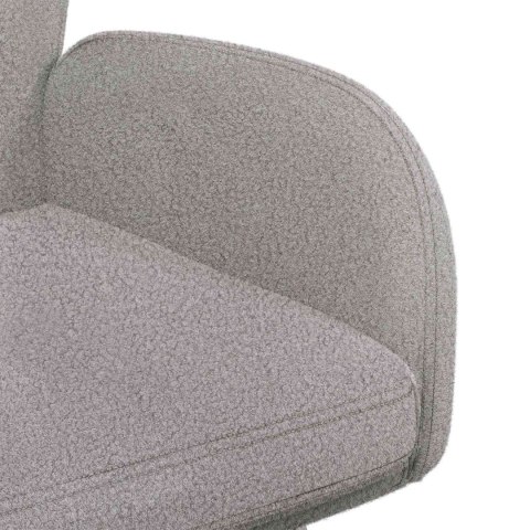 Obrotowe krzesła jadalniane 4 pcs Bouclé jasnoszary