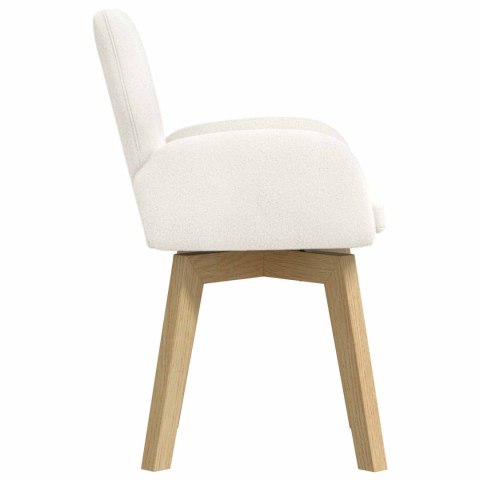Obrotowe krzesła jadalniane 4 pcs Bouclé kremowy