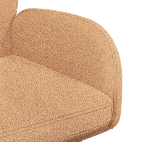 Obrotowe krzesła jadalniane 6 pcs Bouclé Beżowy 54 x 58 x 87 cm