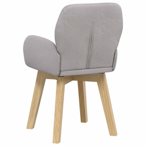 Obrotowe krzesła jadalniane 6 pcs Bouclé jasnoszary