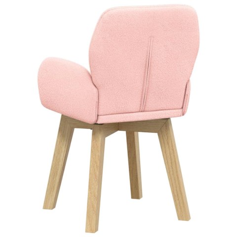 Obrotowe krzesła jadalniane 6 pcs Bouclé różowy 54 x 58 x 87 cm