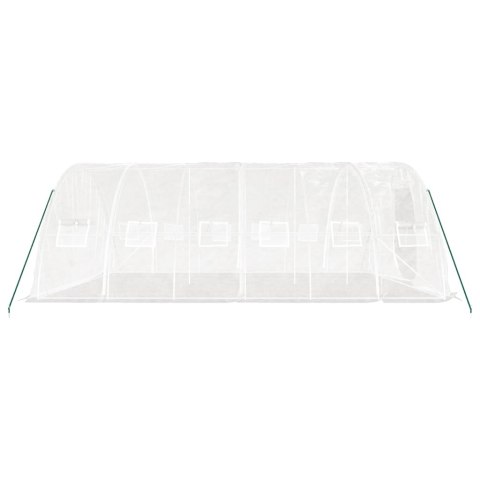 Szklarnia ze stalową ramą, biała, 30 m², 6x5x2,3 m