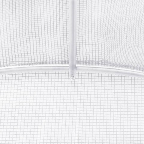 Szklarnia ze stalową ramą, biała, 30 m², 6x5x2,3 m