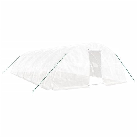Szklarnia ze stalową ramą, biała, 50 m², 10x5x2,3 m